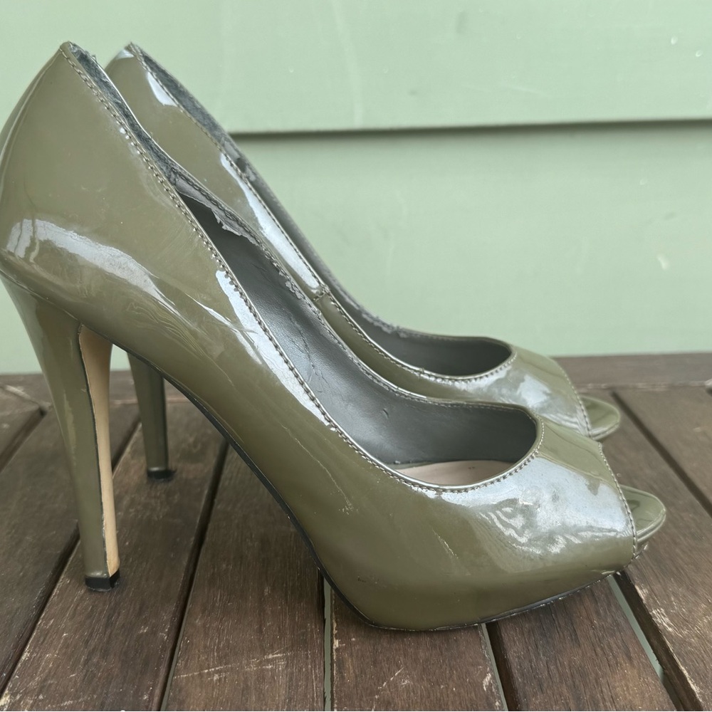 Green Patent Leather Stiletto Heels